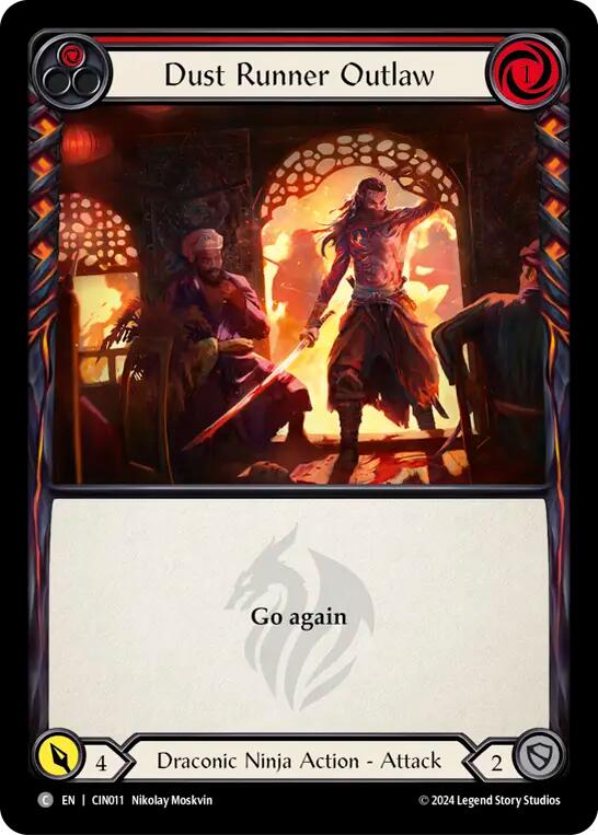 Dust Runner Outlaw (Red) [CIN011] (The Hunted Cindra Blitz Deck) | GnG Games