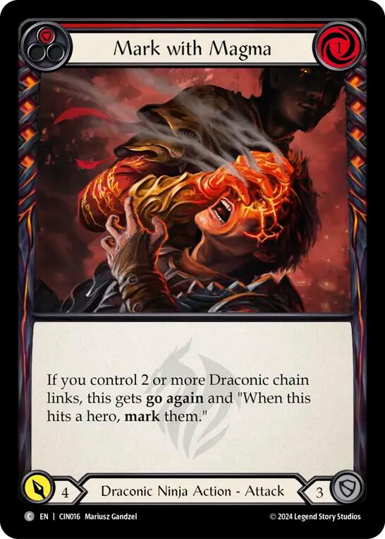 Mark with Magma (Red) [CIN016] (The Hunted Cindra Blitz Deck) | GnG Games