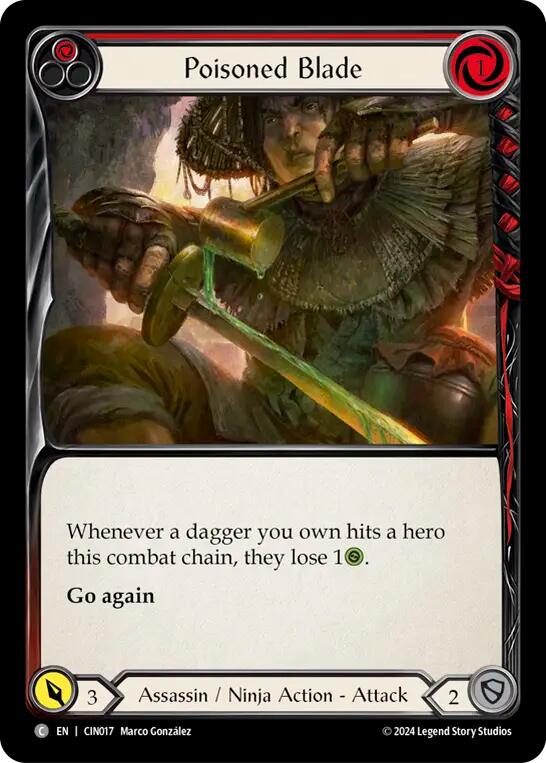 Poisoned Blade (Red) [CIN017] (The Hunted Cindra Blitz Deck) | GnG Games