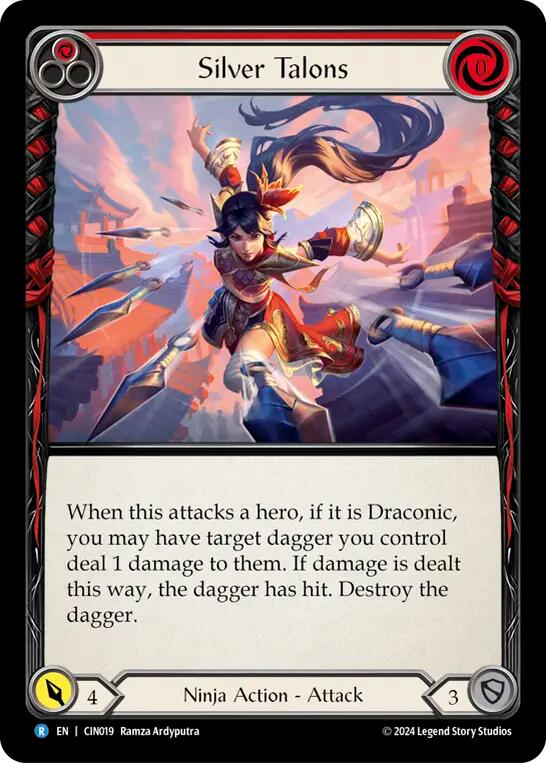 Silver Talons (Red) [CIN019] (The Hunted Cindra Blitz Deck) | GnG Games