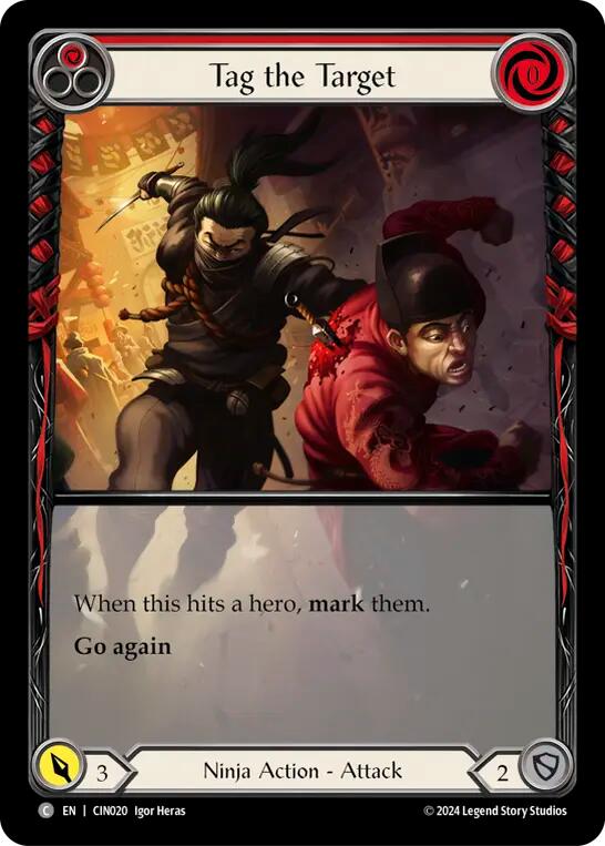 Tag the Target (Red) (Extended Art) [CIN020] (The Hunted Cindra Blitz Deck) | GnG Games