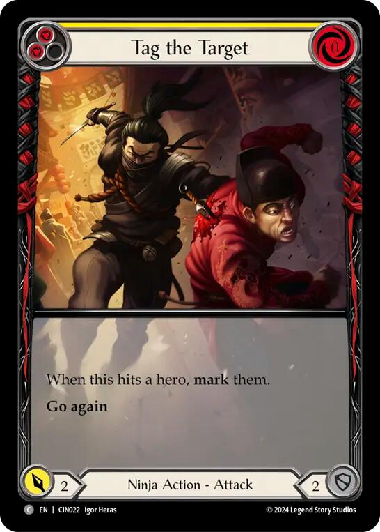 Tag the Target (Yellow) (Extended Art) [CIN022] (The Hunted Cindra Blitz Deck) | GnG Games