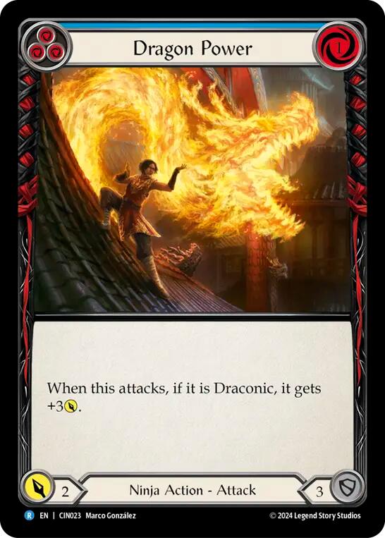 Dragon Power (Blue) [CIN023] (The Hunted Cindra Blitz Deck) | GnG Games
