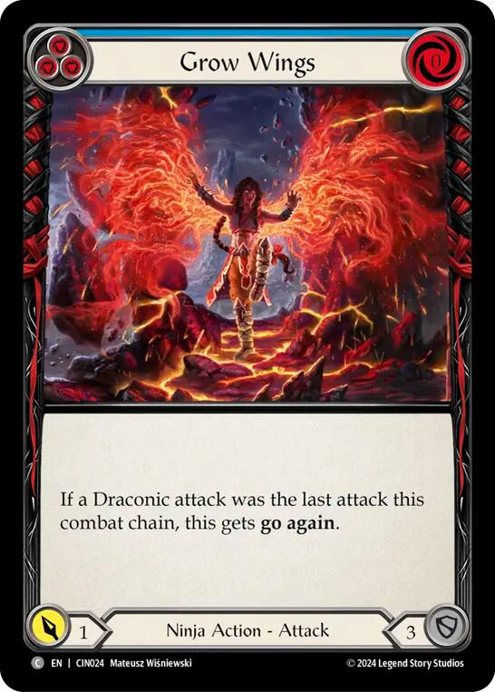 Grow Wings (Blue) [CIN024] (The Hunted Cindra Blitz Deck) | GnG Games