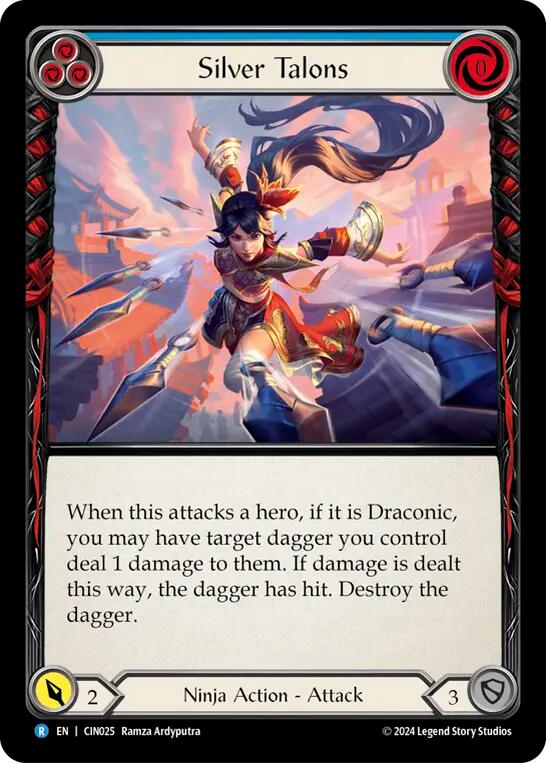 Silver Talons (Blue) [CIN025] (The Hunted Cindra Blitz Deck) | GnG Games