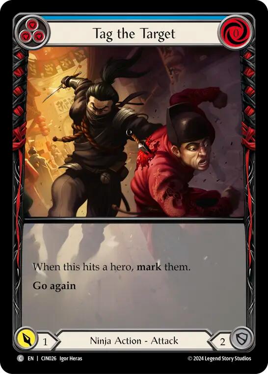 Tag the Target (Blue) (Extended Art) [CIN025] (The Hunted Cindra Blitz Deck) | GnG Games