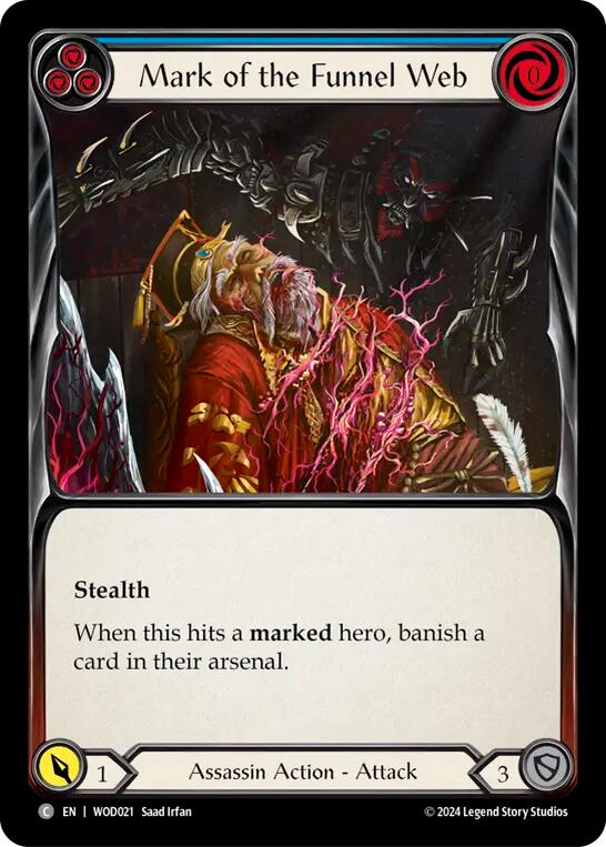 Mark of the Funnel Web (Blue) [WOD021] (The Hunted Arakni, Web of Deceit Blitz Deck) | GnG Games