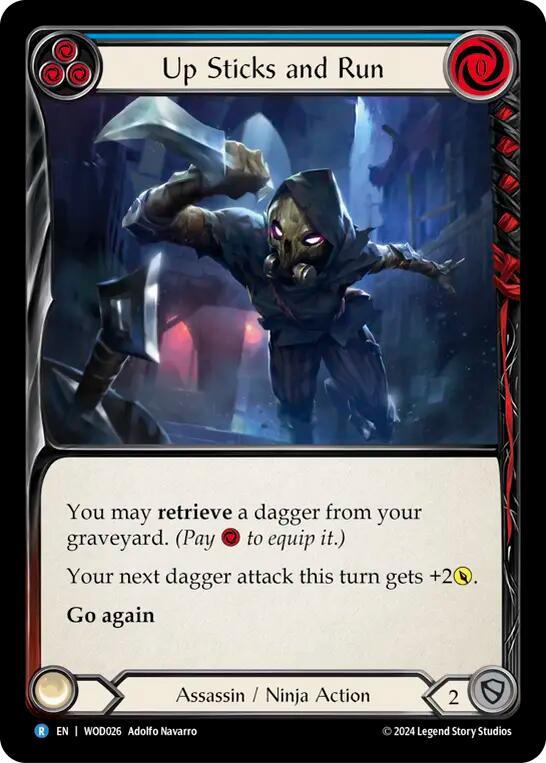 Up Sticks and Run (Blue) [WOD026] (The Hunted Arakni, Web of Deceit Blitz Deck) | GnG Games