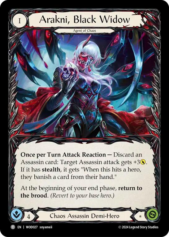 Arakni, Black Widow [WOD027//WOD028] (The Hunted Arakni, Web of Deceit Blitz Deck) | GnG Games