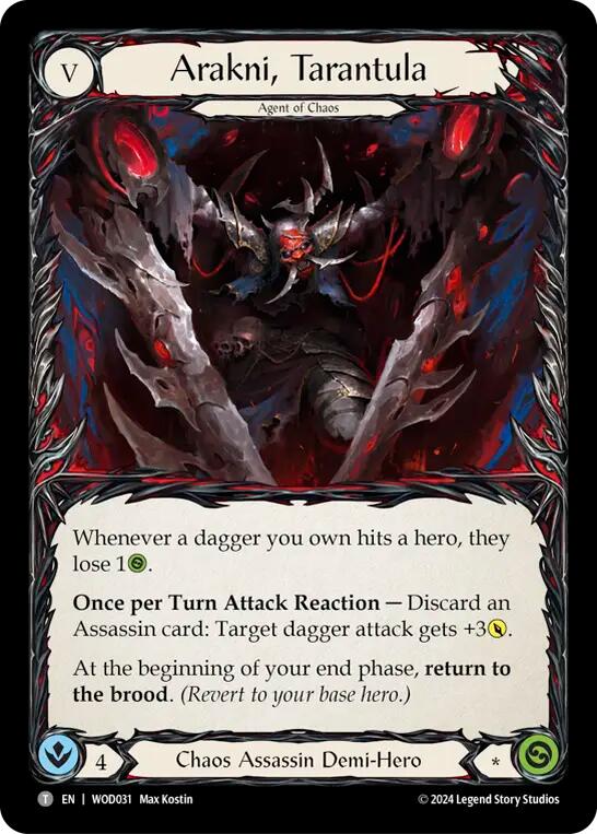 Arakni, Tarantula [WOD031//WOD032] (The Hunted Arakni, Web of Deceit Blitz Deck) | GnG Games