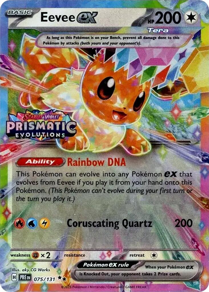 Eevee ex (075/131) (Prismatic Evolutions Stamp) [Scarlet & Violet: Prismatic Evolutions] | GnG Games