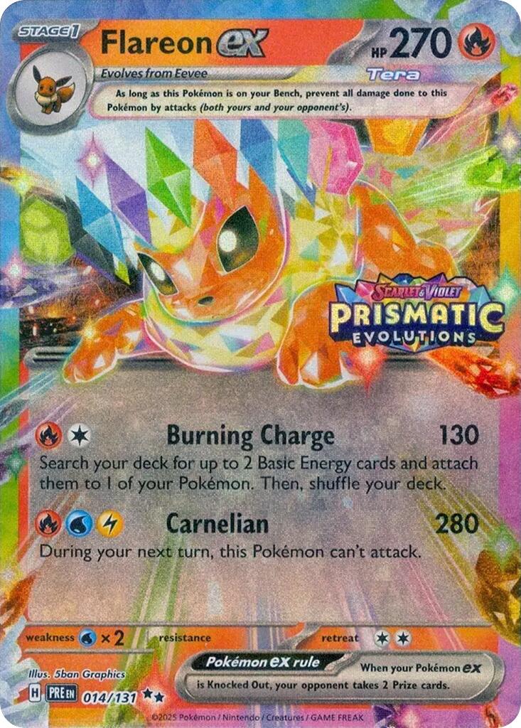 Flareon ex (014/131) (Prismatic Evolutions Stamp) [Scarlet & Violet: Prismatic Evolutions] | GnG Games