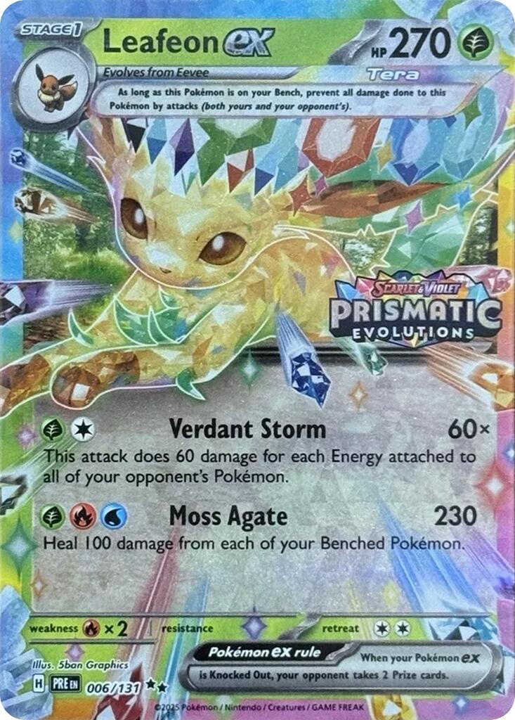 Leafeon ex (006/131) (Prismatic Evolutions Stamp) [Scarlet & Violet: Prismatic Evolutions] | GnG Games