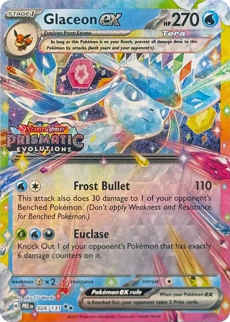Glaceon ex (026/131) (Prismatic Evolutions Stamp) [Scarlet & Violet: Prismatic Evolutions] | GnG Games