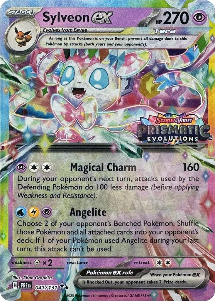 Sylveon ex (041/131) (Prismatic Evolutions Stamp) [Scarlet & Violet: Prismatic Evolutions] | GnG Games