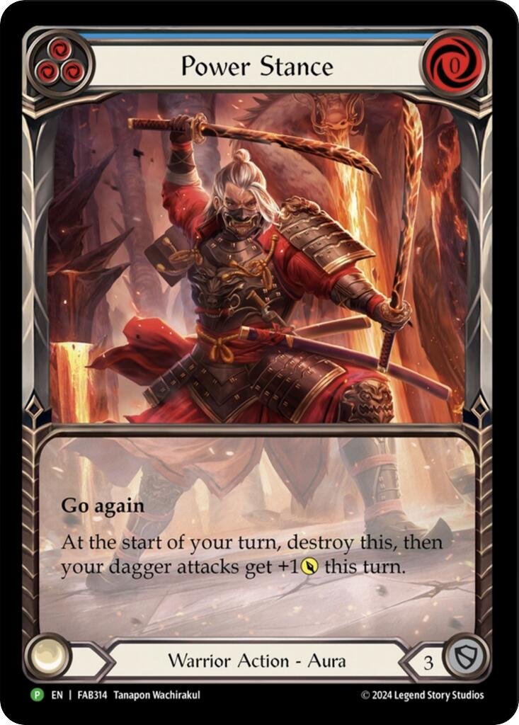 Power Stance (Blue) (Extended Art) [FAB314] (Promo)  Rainbow Foil | GnG Games