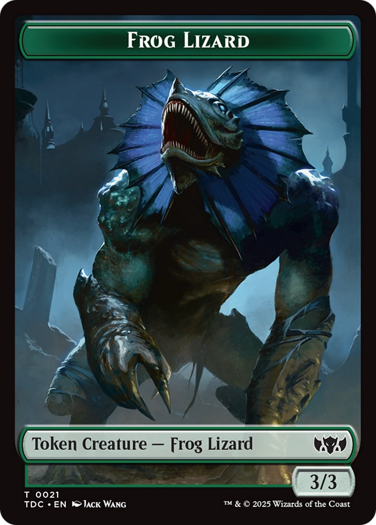 Frog Lizard // Dragon (0014) Double-Sided Token [Tarkir: Dragonstorm Commander Tokens] | GnG Games