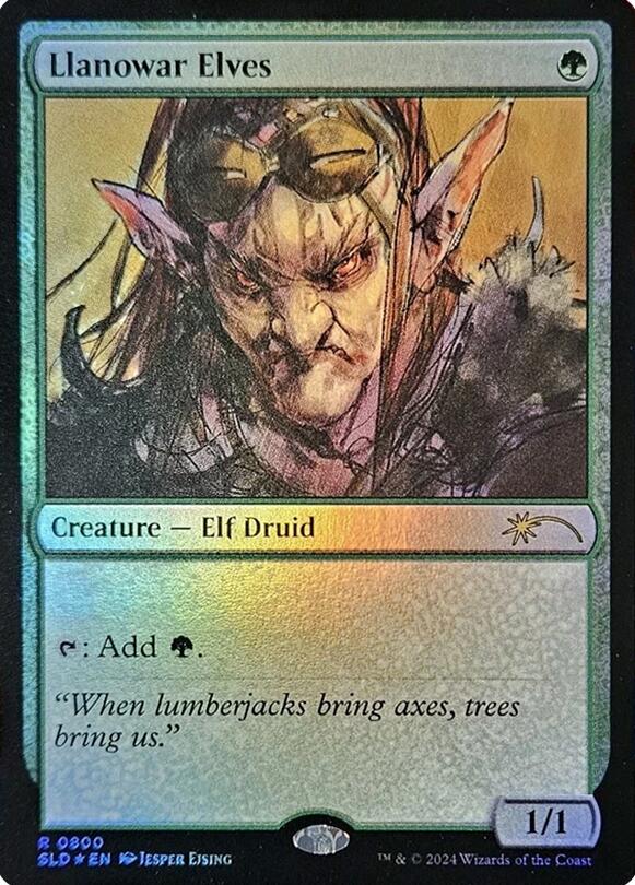 Llanowar Elves (0800) (Rainbow Foil) [Secret Lair Drop Series] | GnG Games