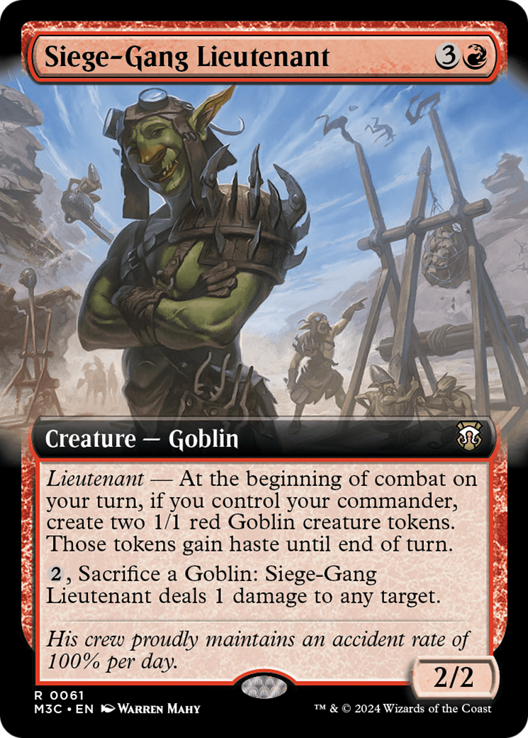 Siege-Gang Lieutenant (Extended Art) [Modern Horizons 3 Commander] | GnG Games