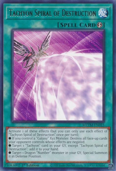 Tachyon Spiral of Destruction [MZTM-EN015] Rare | GnG Games