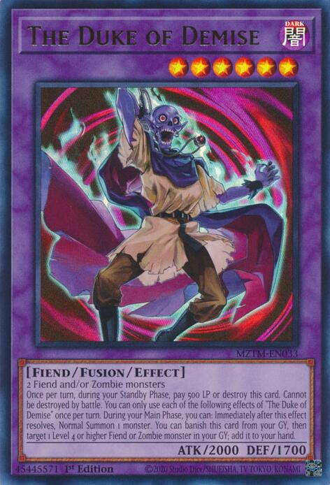 The Duke of Demise [MZTM-EN033] Ultra Rare | GnG Games
