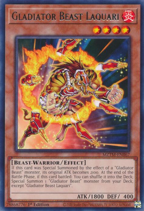 Gladiator Beast Laquari [MZTM-EN067] Rare | GnG Games