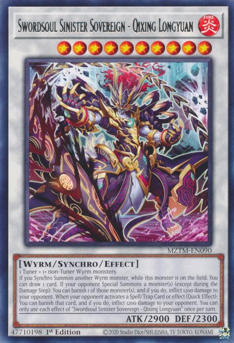 Swordsoul Sinister Sovereign - Qixing Longyuan [MZTM-EN090] Rare | GnG Games