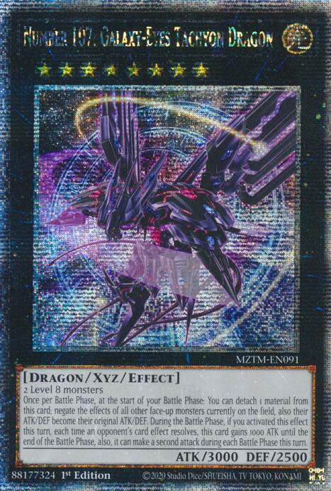 Number 107: Galaxy-Eyes Tachyon Dragon (Quarter Century Secret Rare) [MZTM-EN091] Quarter Century Secret Rare | GnG Games