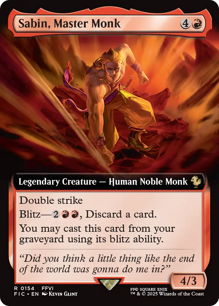 Sabin, Master Monk (Extended Art) [FINAL FANTASY Commander] | GnG Games