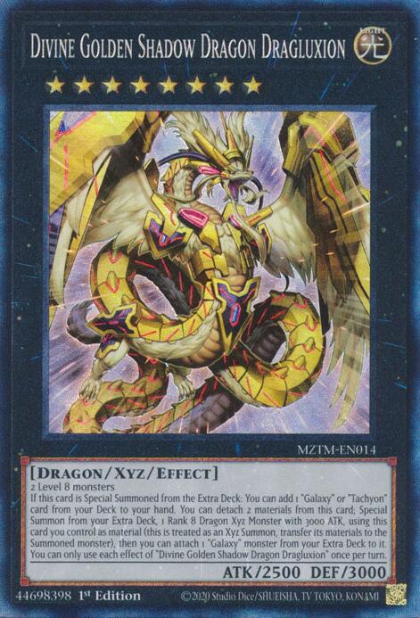 Divine Golden Shadow Dragon Dragluxion (Collector's Rare) [MZTM-EN014] Collector's Rare | GnG Games
