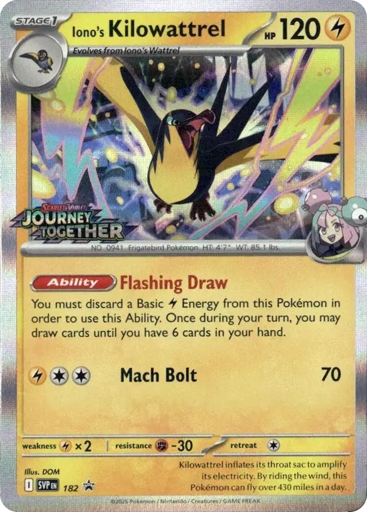 Iono's Kilowattrel (Prerelease) [Scarlet & Violet: Black Star Promos] | GnG Games