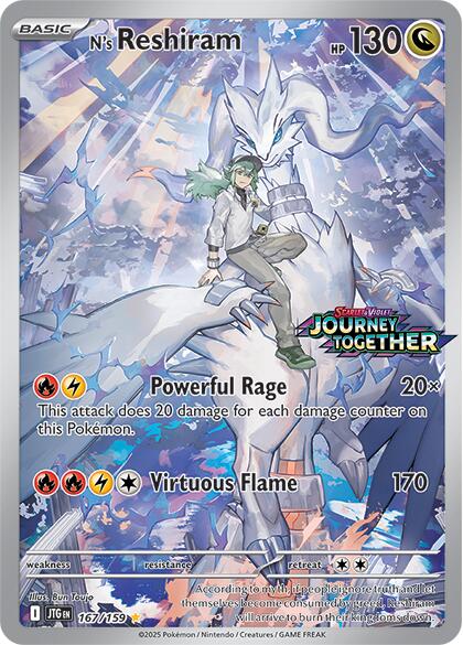 N's Reshiram (167/159) (Journey Together Stamp) [Scarlet & Violet: Journey Together] | GnG Games
