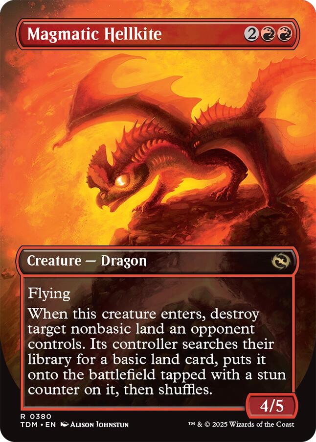 Magmatic Hellkite (Borderless) [Tarkir: Dragonstorm] | GnG Games