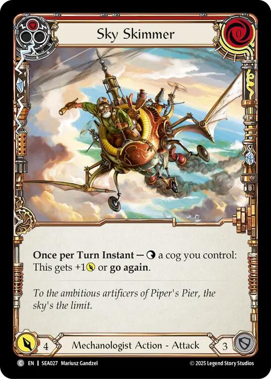 Sky Skimmer (Red) [SEA027] (High Seas)  Rainbow Foil | GnG Games