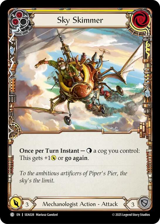 Sky Skimmer (Yellow) [SEA028] (High Seas)  Rainbow Foil | GnG Games