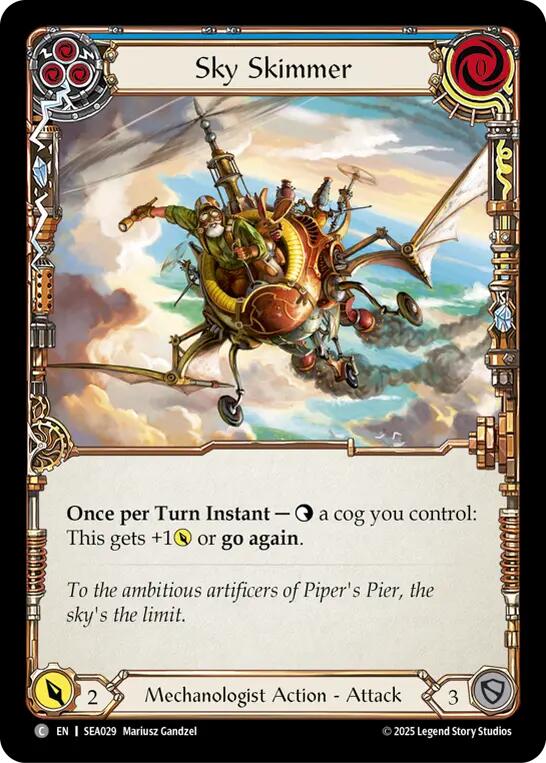 Sky Skimmer (Blue) [SEA029] (High Seas)  Rainbow Foil | GnG Games