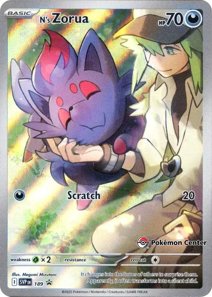 N's Zorua (SVP189) (Pokemon Center Exclusive) [Scarlet & Violet: Black Star Promos] | GnG Games
