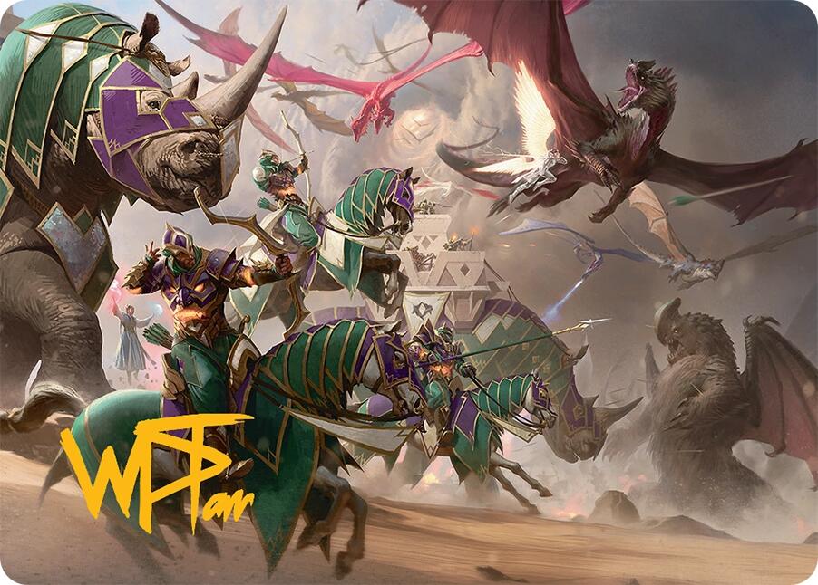 United Battlefront Art Card (5/54) (Gold-Stamped Signature) [Tarkir: Dragonstorm Art Series] | GnG Games