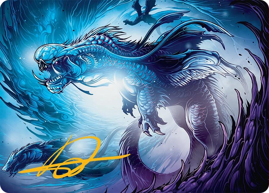 Roiling Dragonstorm Art Card (33/54) (Gold-Stamped Signature) [Tarkir: Dragonstorm Art Series] | GnG Games