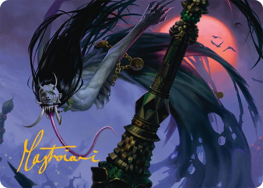Qarsi Revenant Art Card (12/54) (Gold-Stamped Signature) [Tarkir: Dragonstorm Art Series] | GnG Games