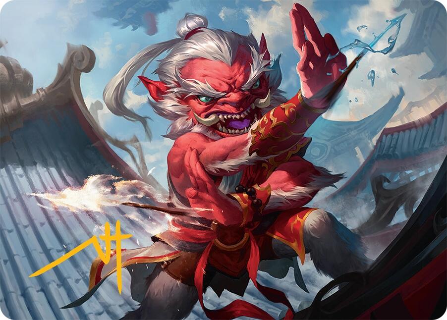 Devoted Duelist Art Card (15/54) (Gold-Stamped Signature) [Tarkir: Dragonstorm Art Series] | GnG Games