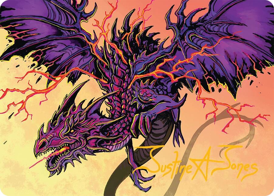 Stormshriek Feral Art Card (35/54) (Gold-Stamped Signature) [Tarkir: Dragonstorm Art Series] | GnG Games