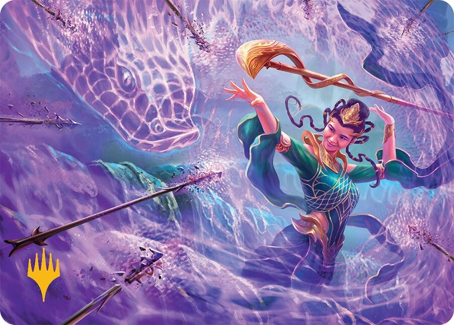 Snakeskin Veil Art Card (19/54) (Gold-Stamped Signature) [Tarkir: Dragonstorm Art Series] | GnG Games