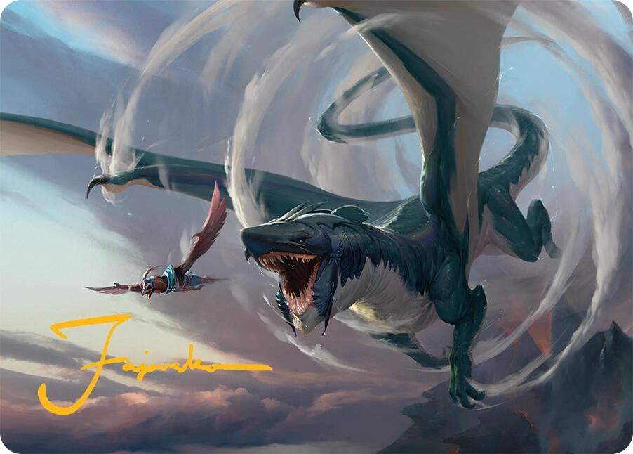 Whirlwing Stormbrood Art Card (27/54) (Gold-Stamped Signature) [Tarkir: Dragonstorm Art Series] | GnG Games