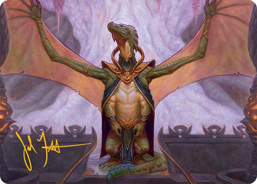 Kheru Goldkeeper Art Card (36/54) (Gold-Stamped Signature) [Tarkir: Dragonstorm Art Series] | GnG Games