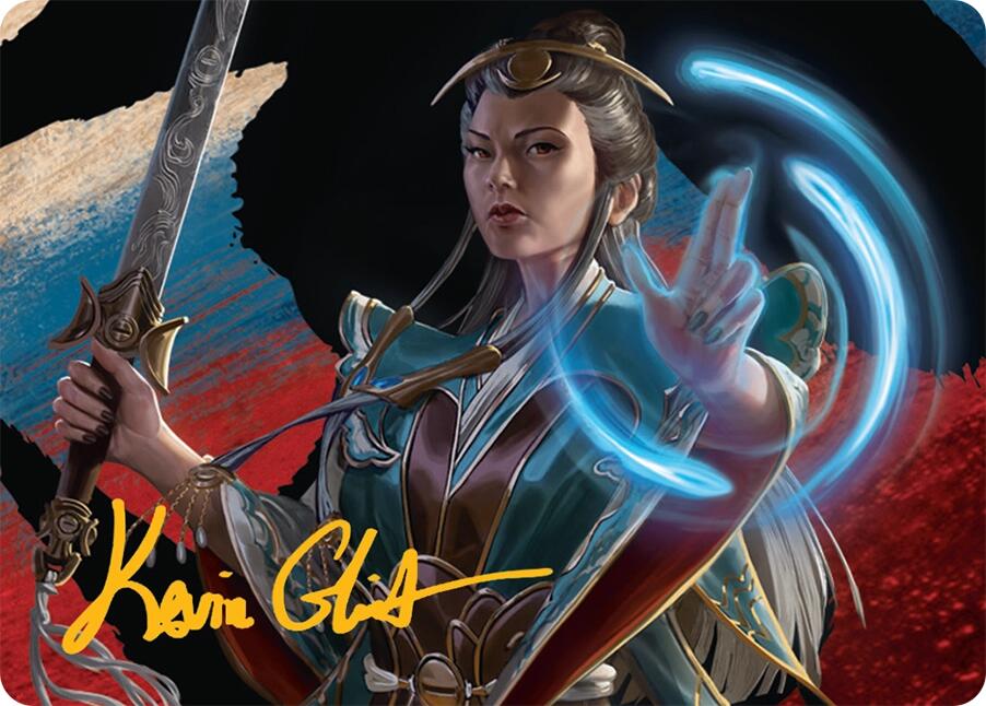 Narset, Jeskai Waymaster Art Card (44/54) (Gold-Stamped Signature) [Tarkir: Dragonstorm Art Series] | GnG Games