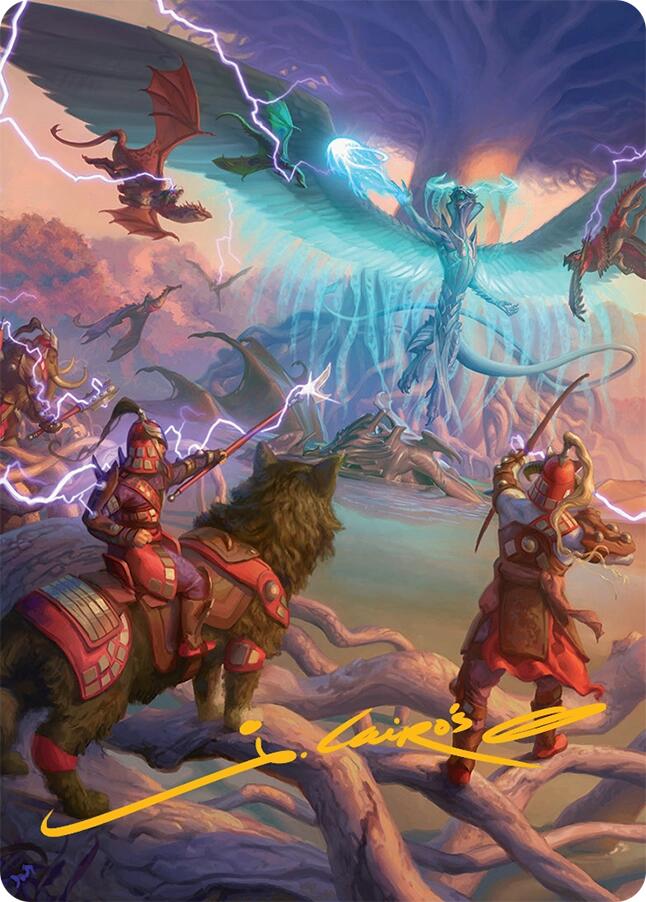All-Out Assault Art Card (50/54) (Gold-Stamped Signature) [Tarkir: Dragonstorm Art Series] | GnG Games