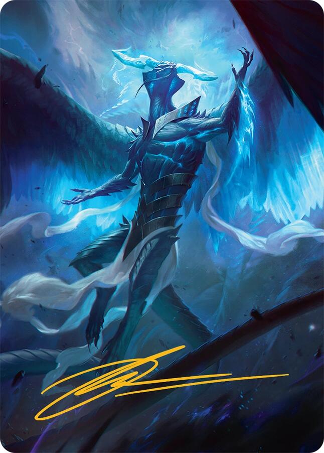 Ugin, Eye of the Storms Art Card (1/54) (Gold-Stamped Signature) [Tarkir: Dragonstorm Art Series] | GnG Games