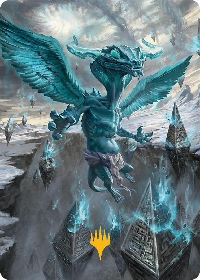 Ugin, Eye of the Storms Art Card (47/54) (Gold-Stamped Signature) [Tarkir: Dragonstorm Art Series] | GnG Games