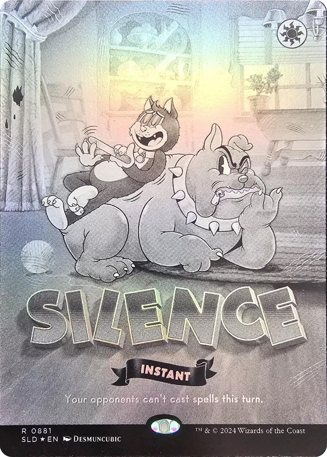 Silence (0881) (Black & White Foil) [Secret Lair Drop Series] | GnG Games